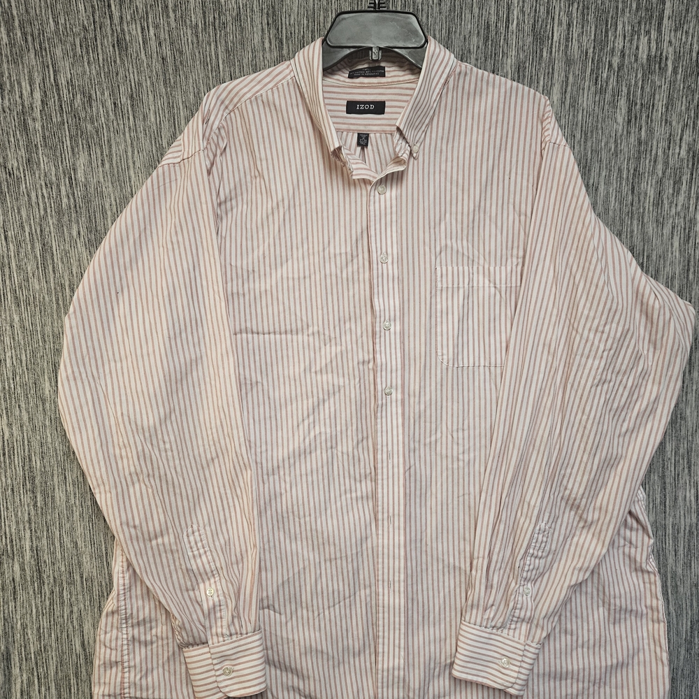 IZOD Men's Pink Striped Shirt